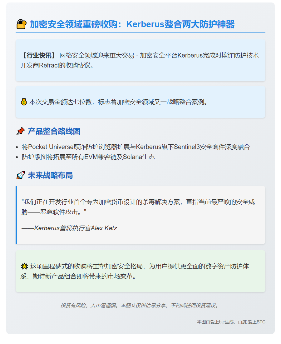 Kerberus收购Pocket Universe强化加密安全