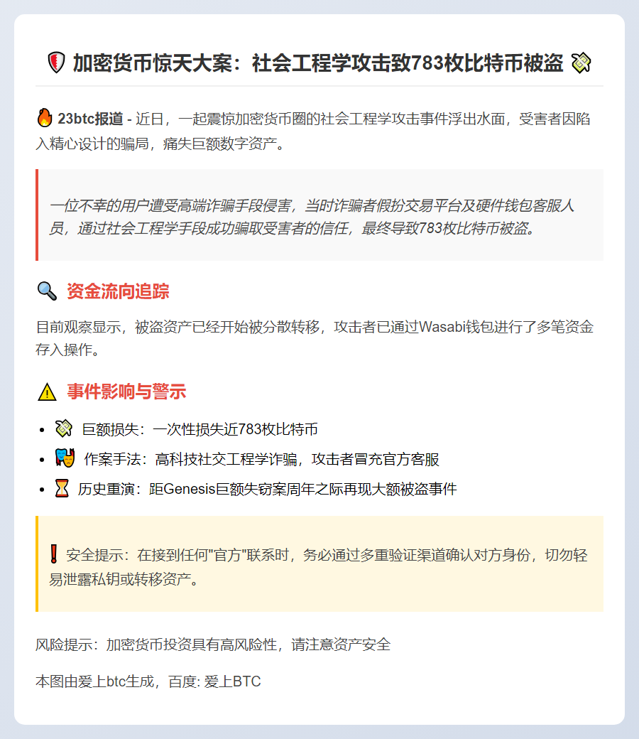 用户被盗783比特币，疑遭钓鱼攻击