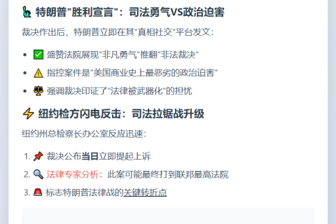 特朗普欺诈案裁决遭驳回 纽约检方上诉