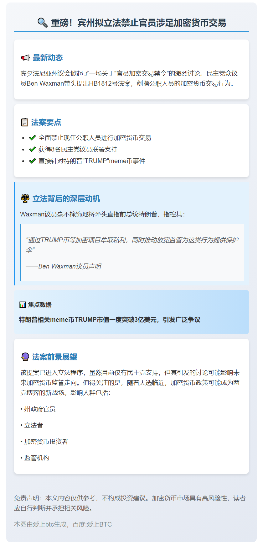 美议员提议禁止公职加密交易