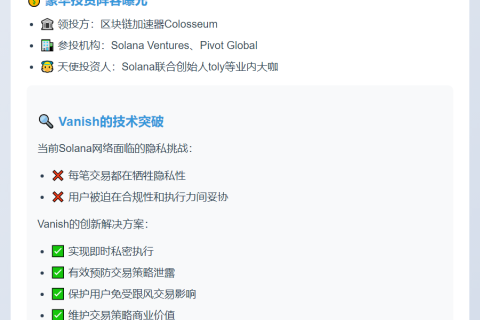 "Vanish获100万美元Pre-Seed轮融资"