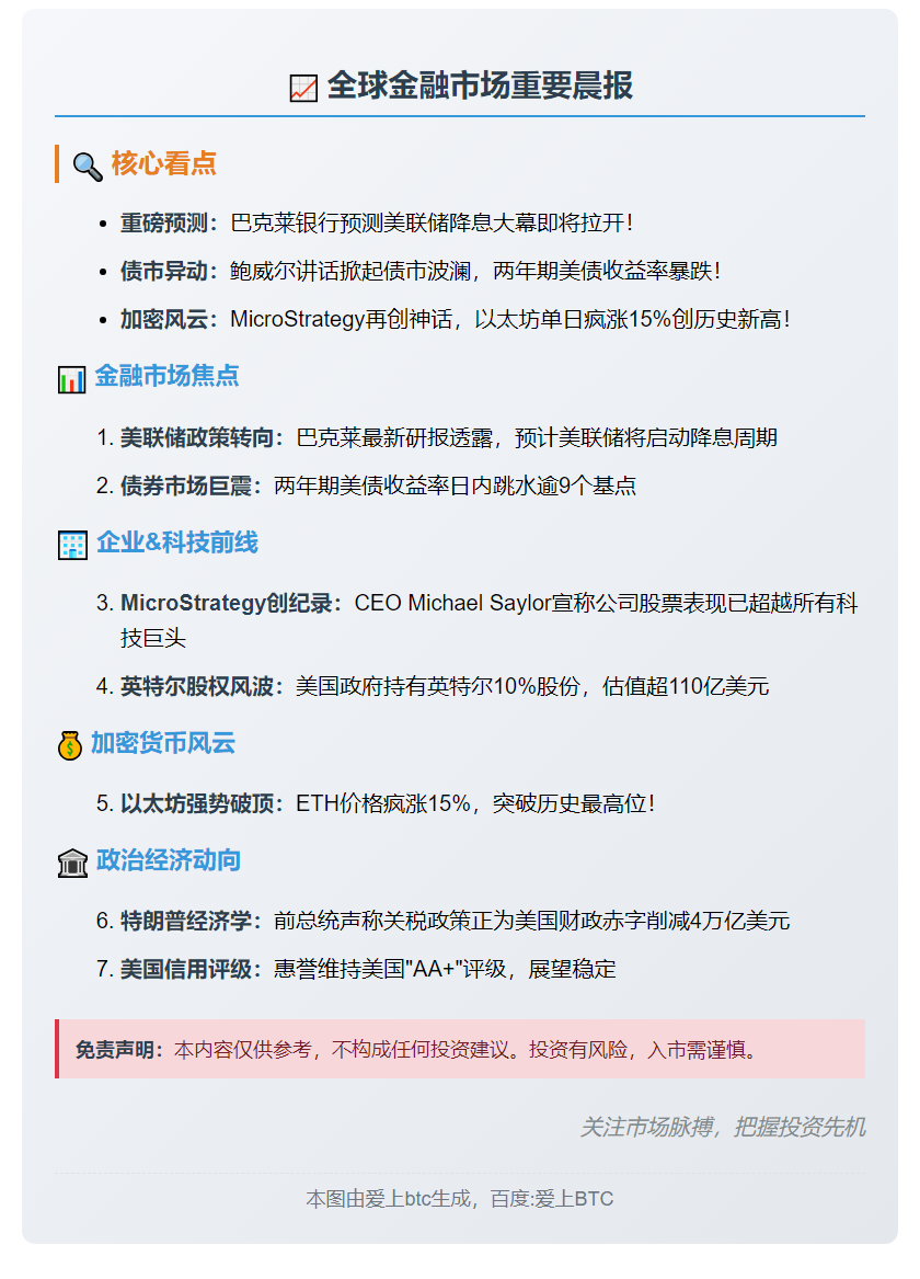 8月23日隔夜重要动态速览