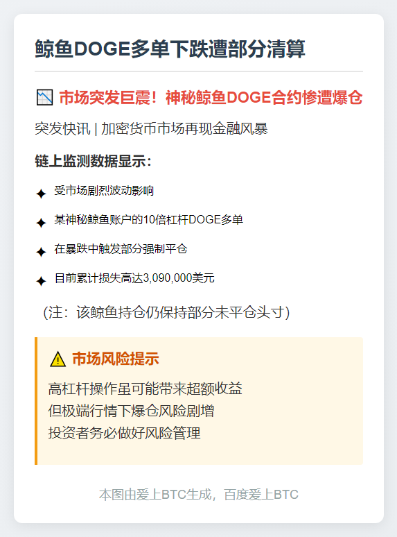鲸鱼DOGE多单下跌遭部分清算
