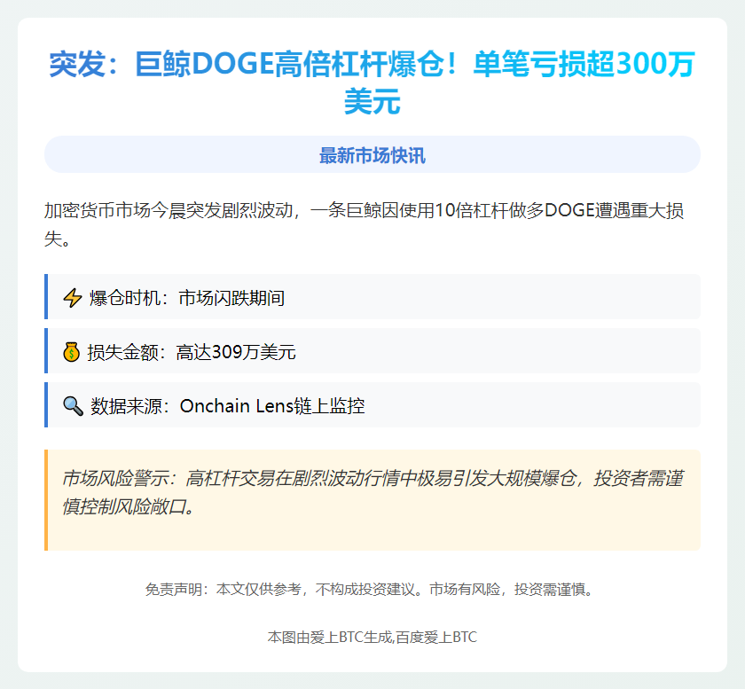 鲸鱼DOGE多单遭部分爆仓