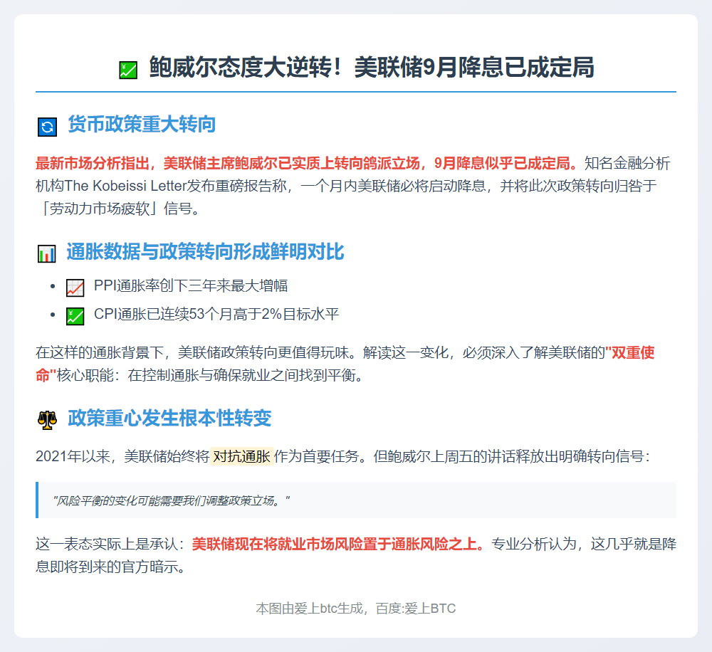 鲍威尔屈服9月必降息