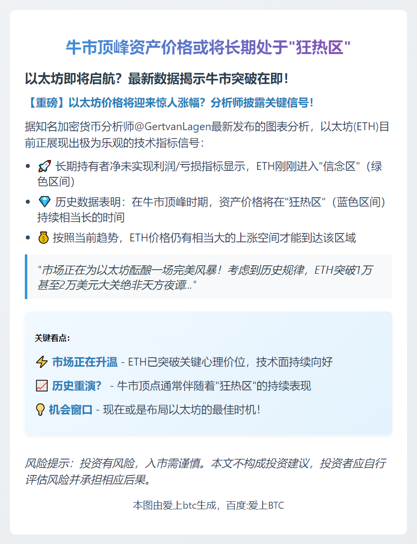 牛市顶峰资产价格或将长期处于