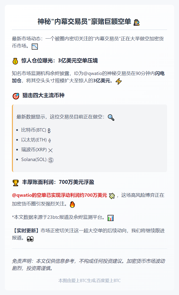 "内幕交易员"空单浮盈700万