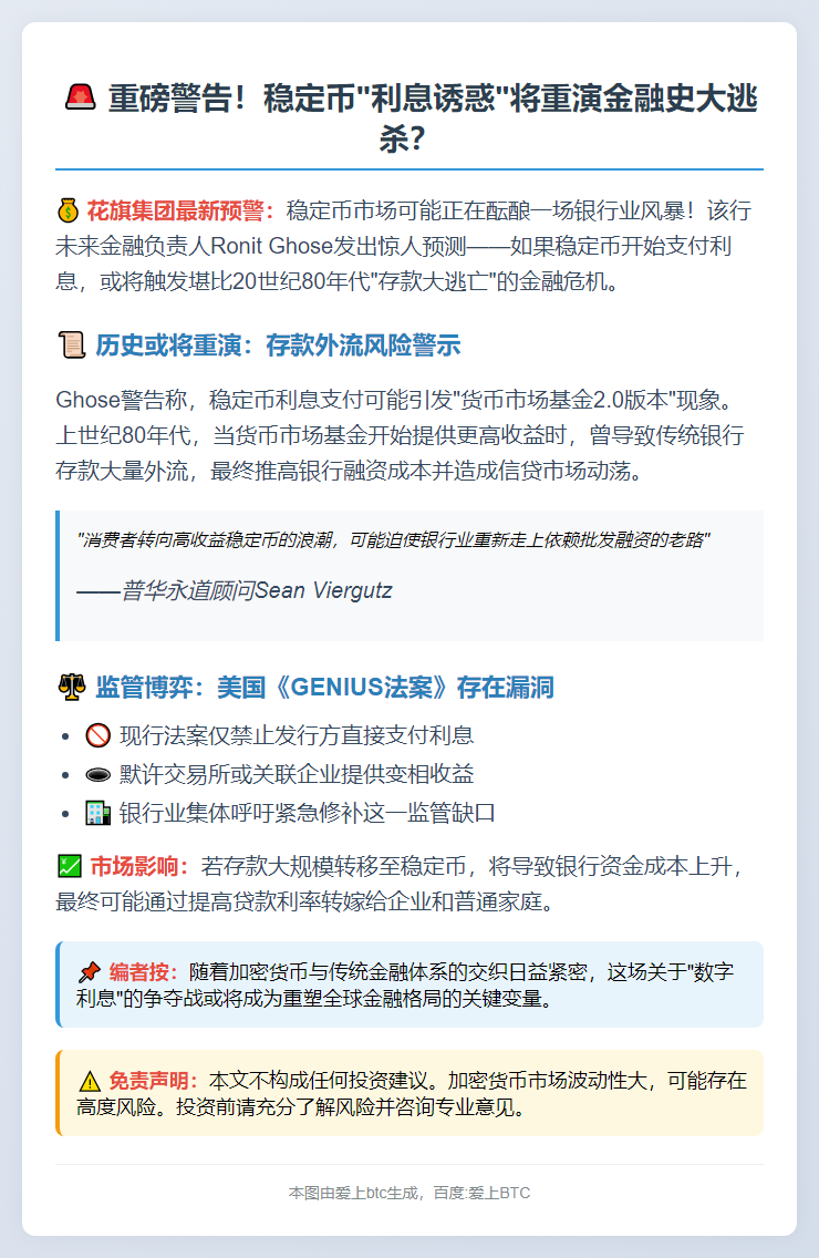 稳定币收益冲击银行存款