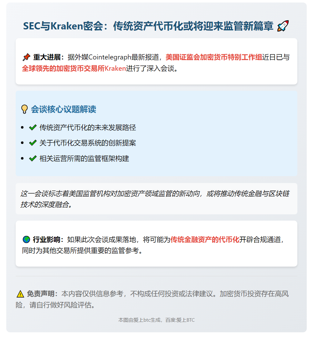 SEC与Kraken洽谈加密货币监管