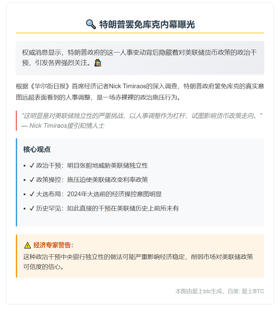 特朗普罢免库克目的暴露