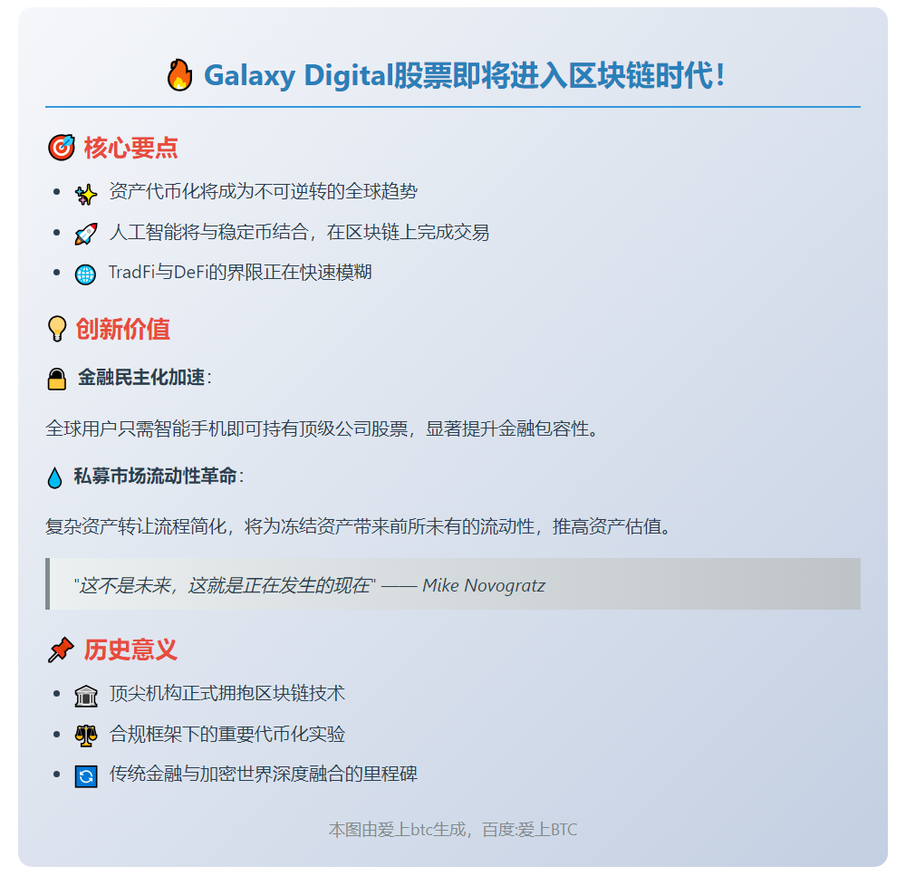 Galaxy Digital将股票上链 或登陆Superstate