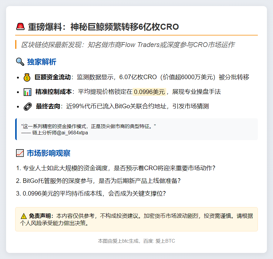 Flow Traders疑似为CRO做市