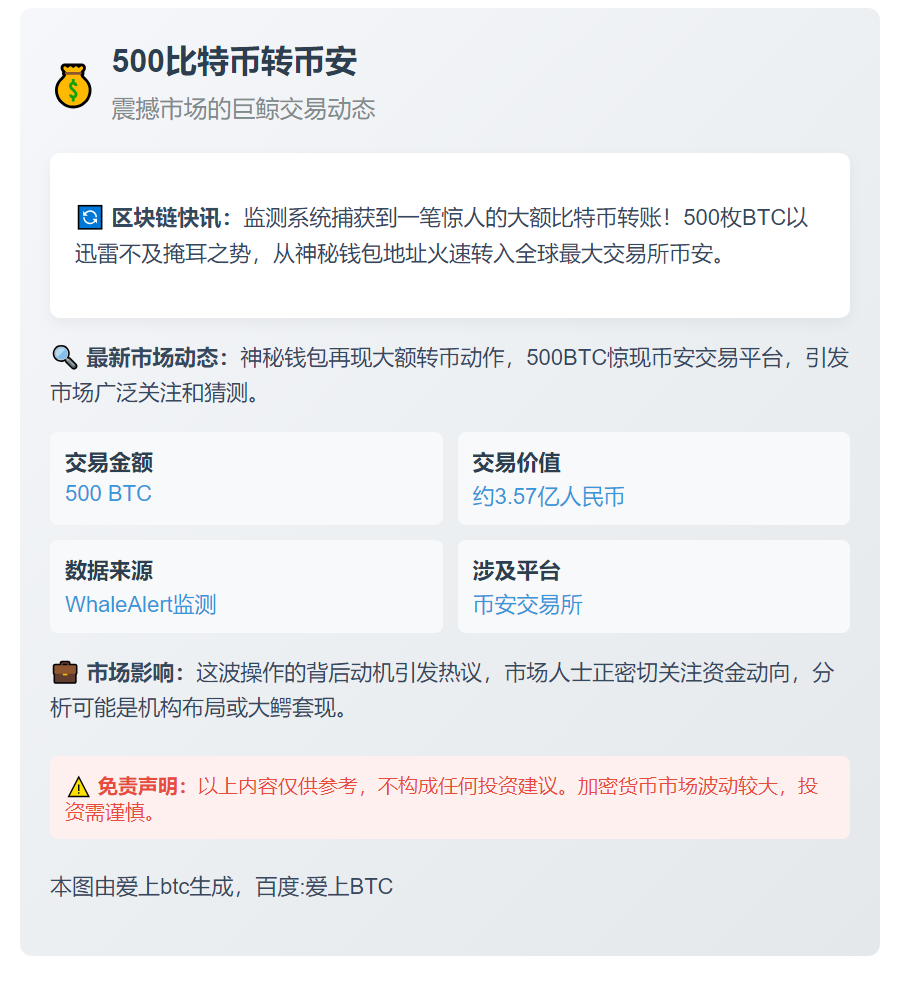 500比特币转币安