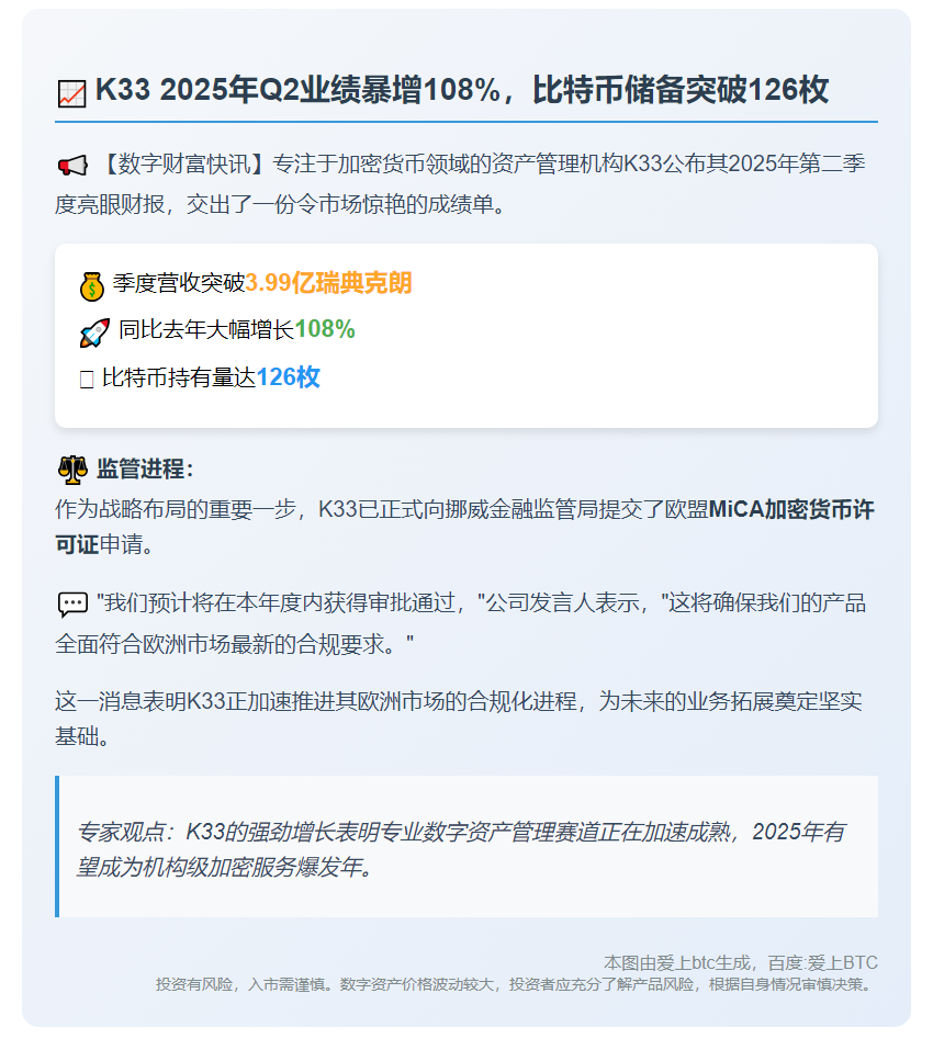 K33发布2025年Q2财报