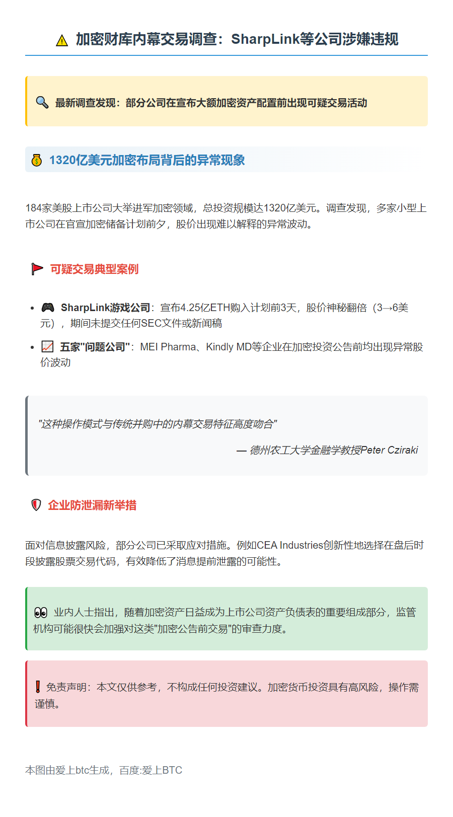 "SharpLink等加密财库涉内幕交易"