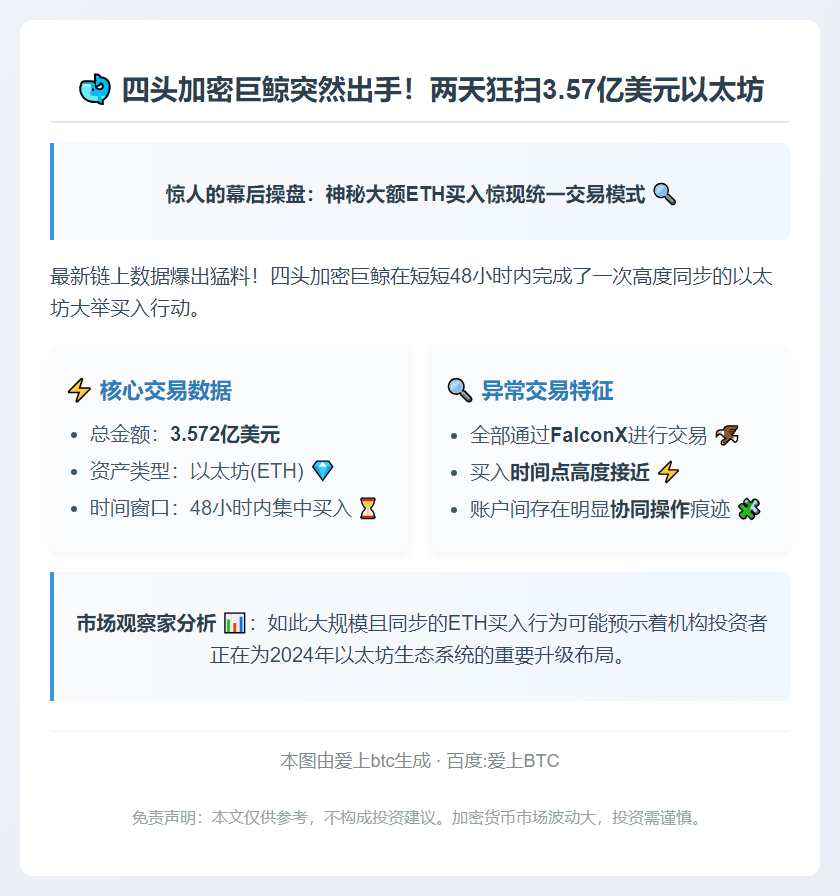 2日四鲸鱼狂扫3.572亿ETH