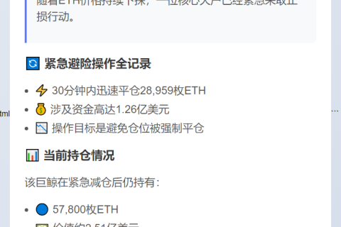 28,959 ETH多仓半小时内止损平仓