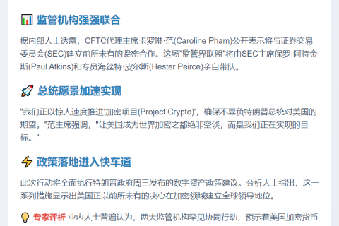 美监管机构联手启动加密执法行动