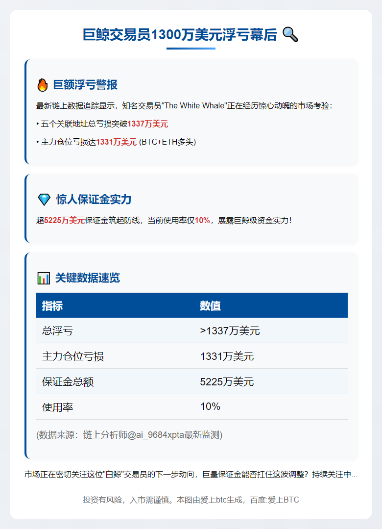 交易员白鲸多单亏逾1300万