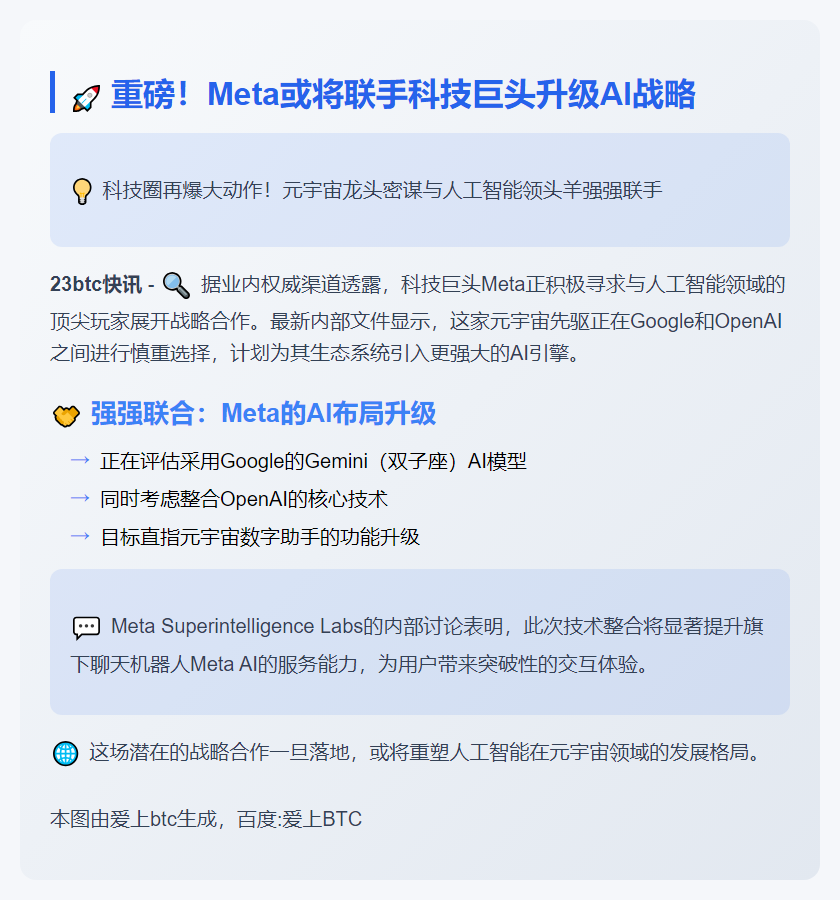 Meta或与谷歌、OpenAI合作