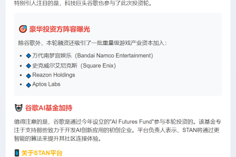 STAN获850万美元股权融资