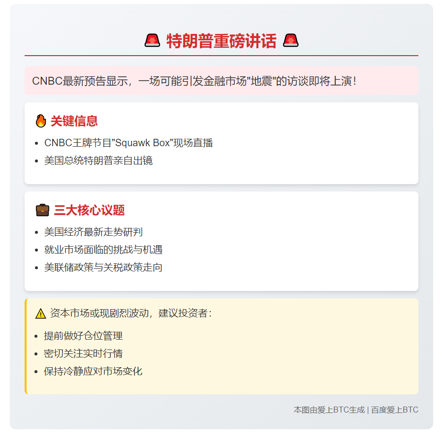 特朗普今晚8点重磅讲话