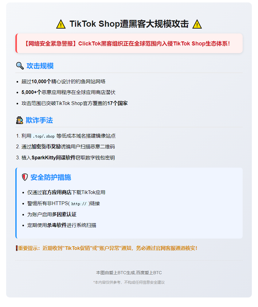 TikTok Shop遭黑客大规模攻击