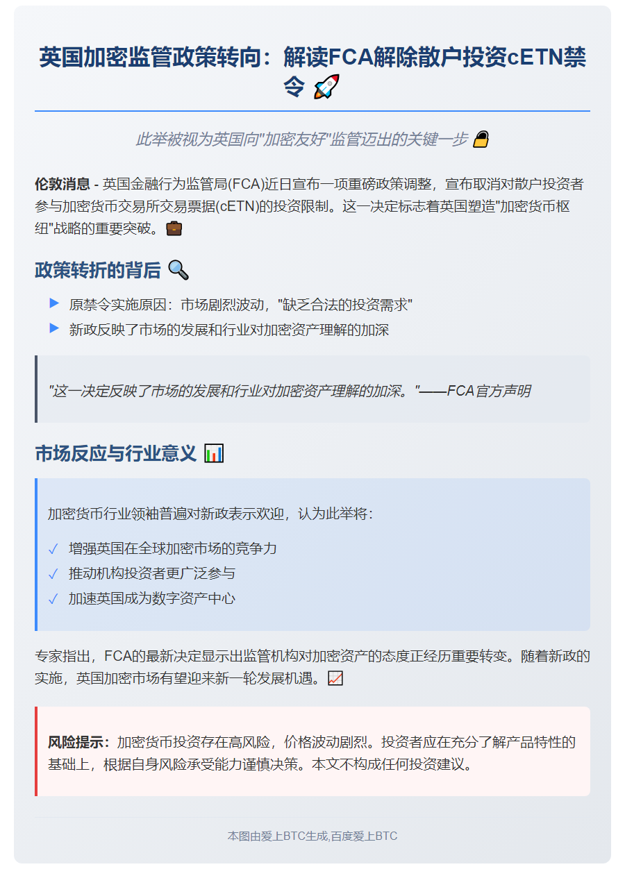 英国解禁散户投资加密ETN 加速布局加密枢纽