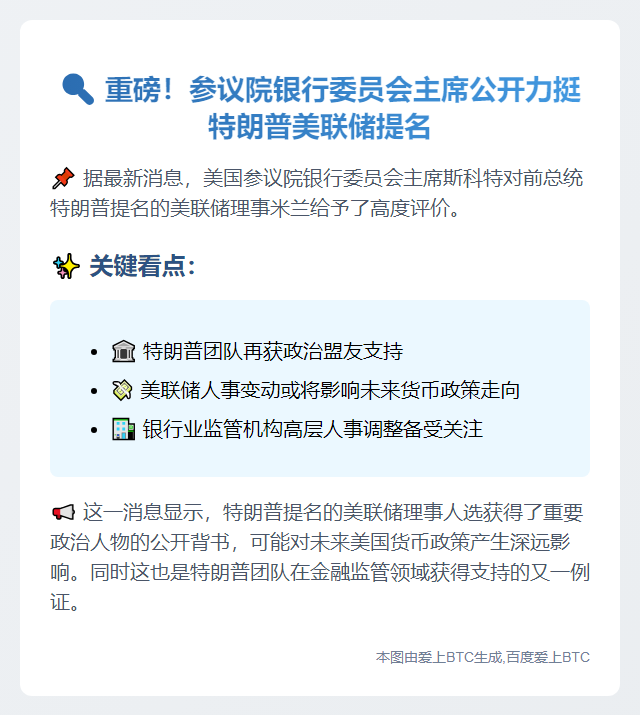 美参院银行委主席赞特朗普提名的联储理事人选