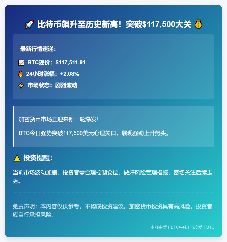 比特币突破11.75万美元