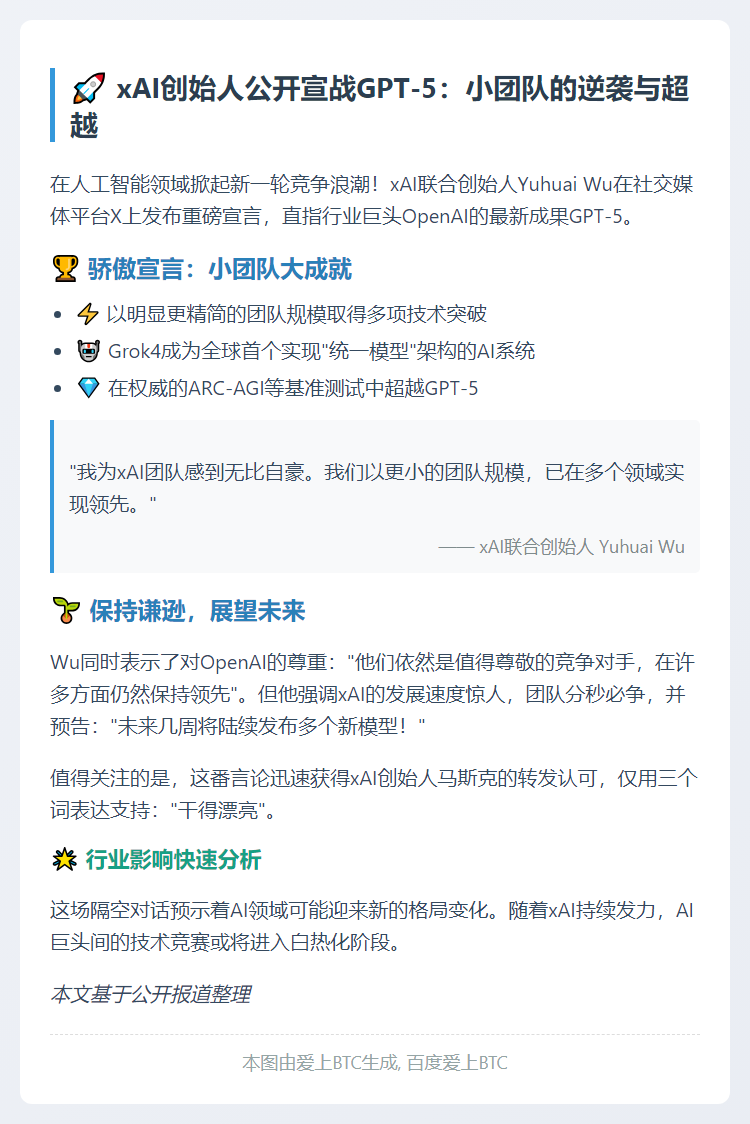 xAI创始人：小团队领先OpenAI