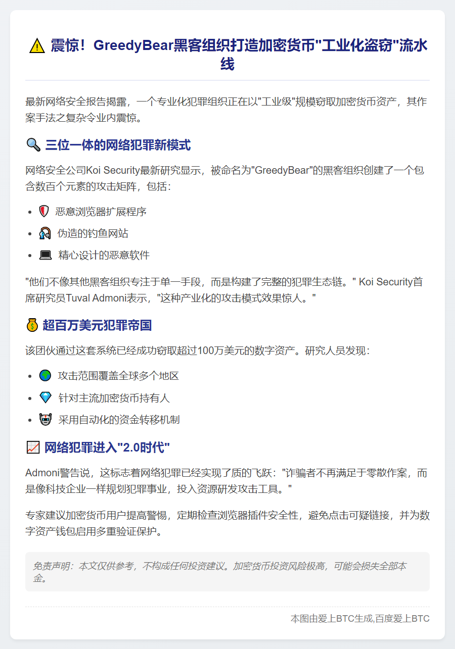 GreedyBear团伙加密货币盗窃规模化