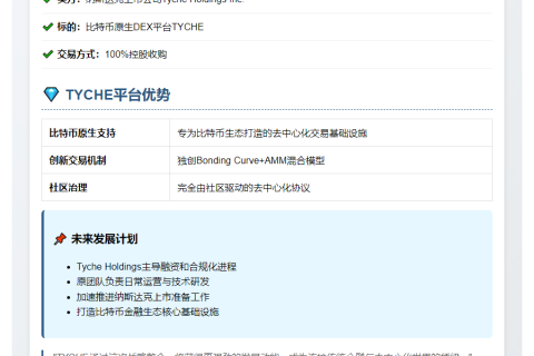 Tyche收购比特币DEX TYCHE