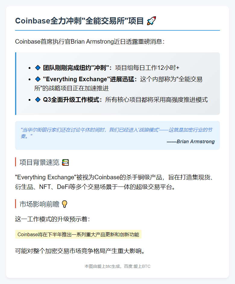 Coinbase CEO：加速推进