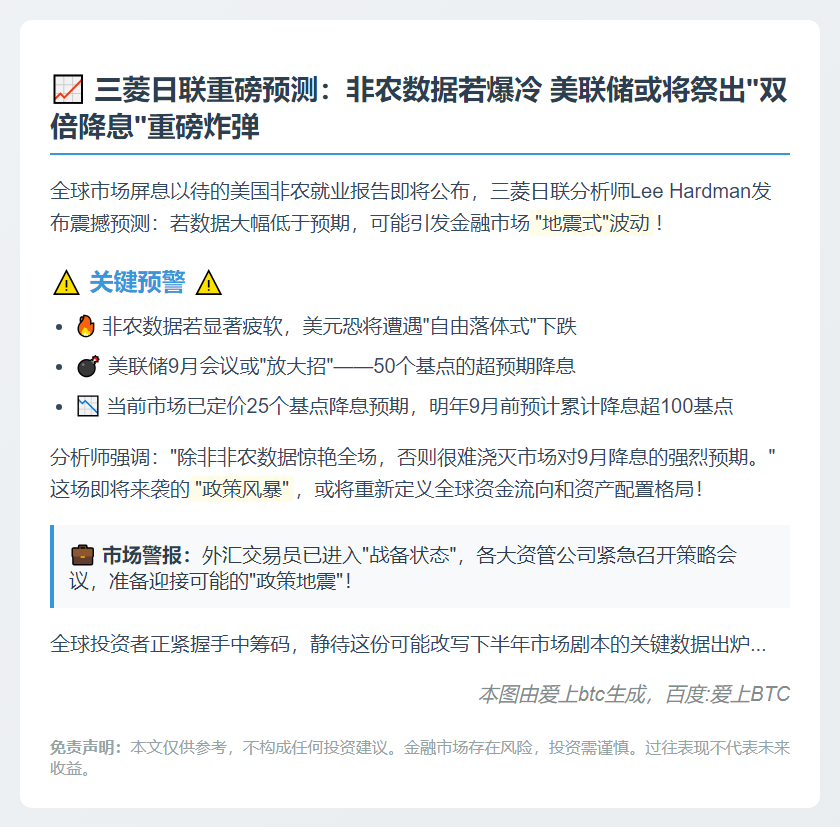 弱非农或迫使美联储加大降幅