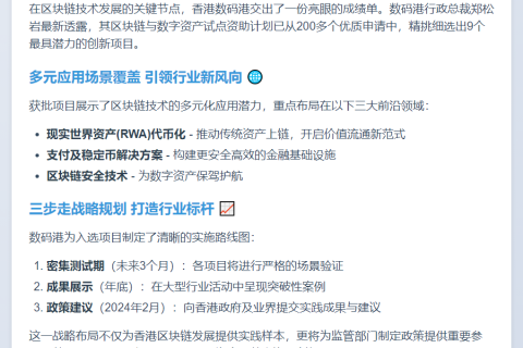 港数码港批9区块链项目 明年2月提交建议