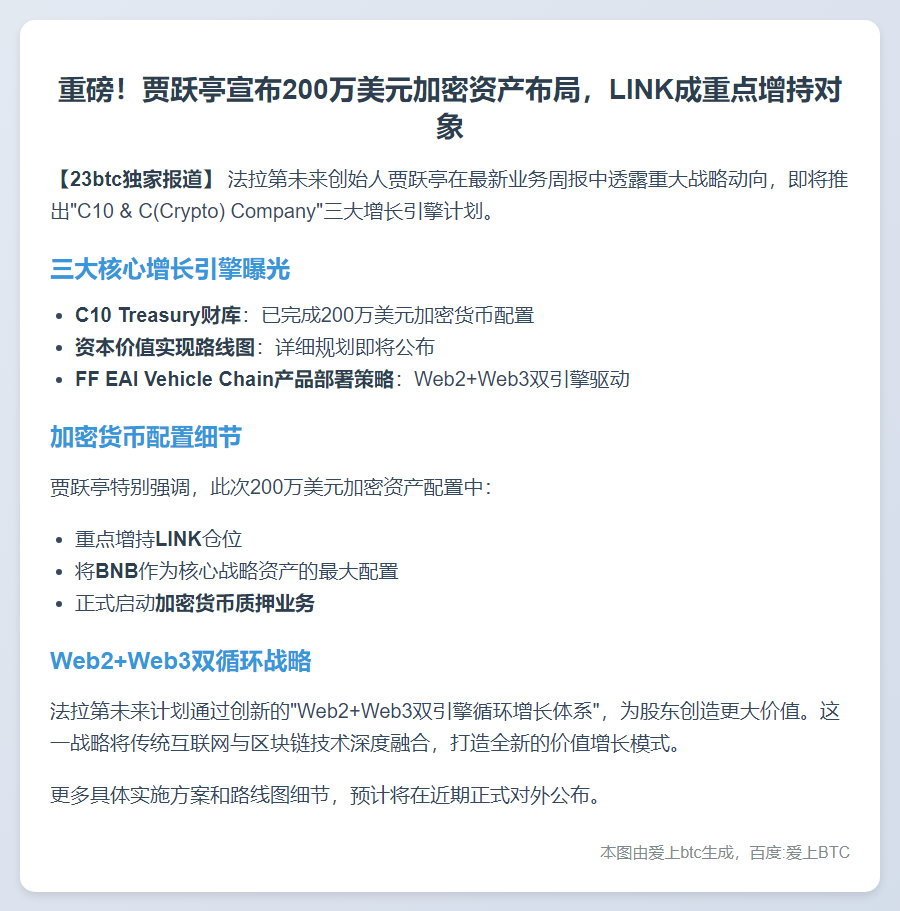 贾跃亭增持200万美元LINK