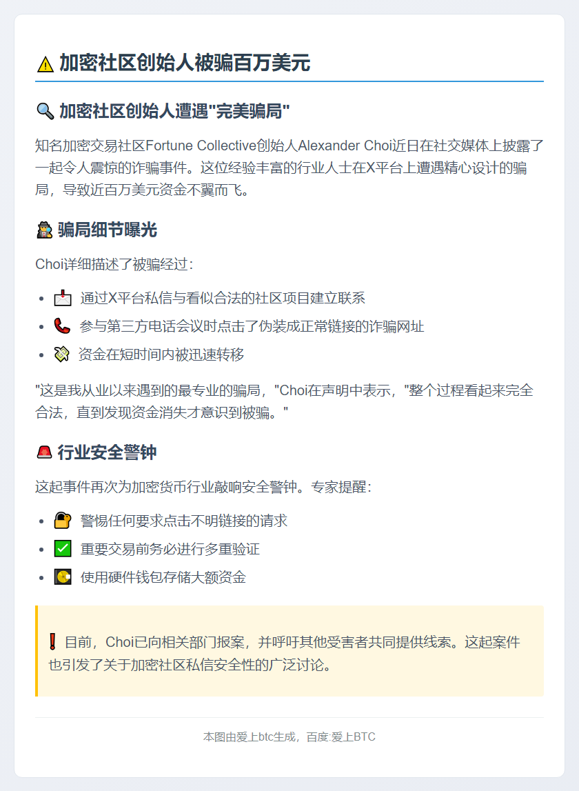 加密社区创始人被骗百万美元