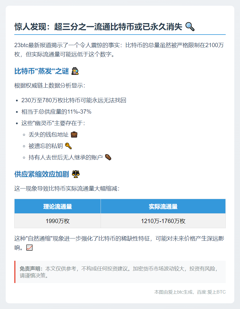 37%比特币或永久消失