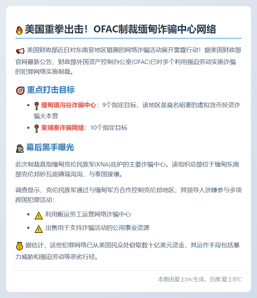 美制裁缅甸克伦民族军庇护诈骗中心