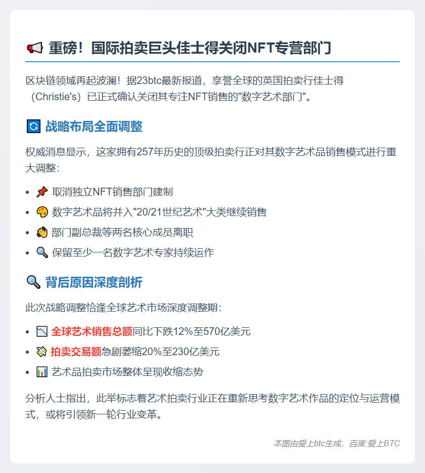 佳士得关停NFT部门