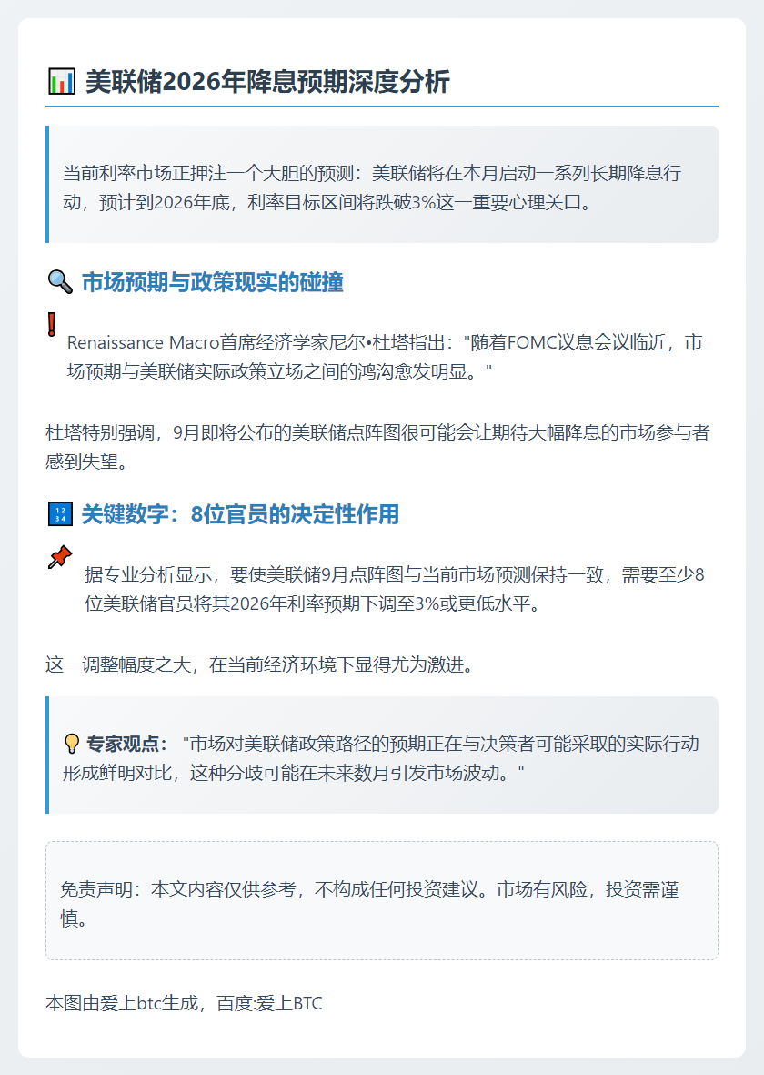 美联储或失望于2026降息预期