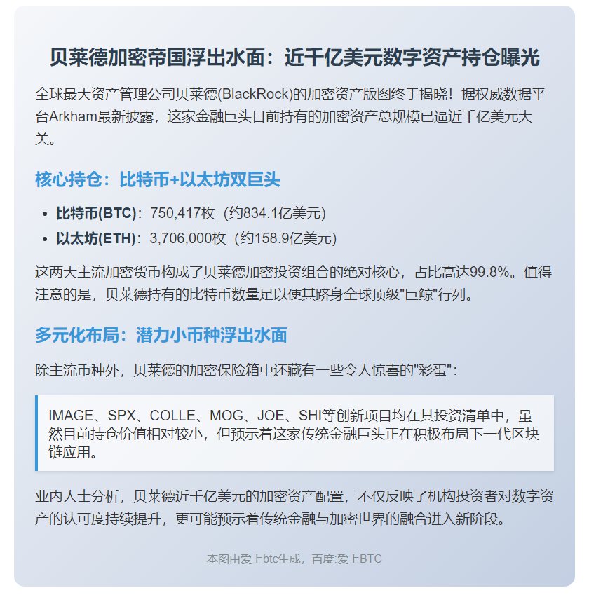 贝莱德持993亿美元加密资产