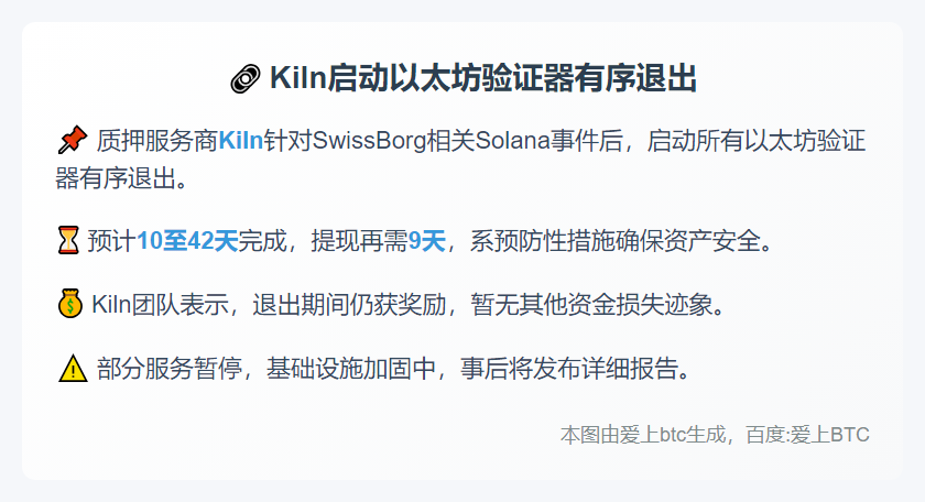 Kiln启动以太坊验证器有序退出