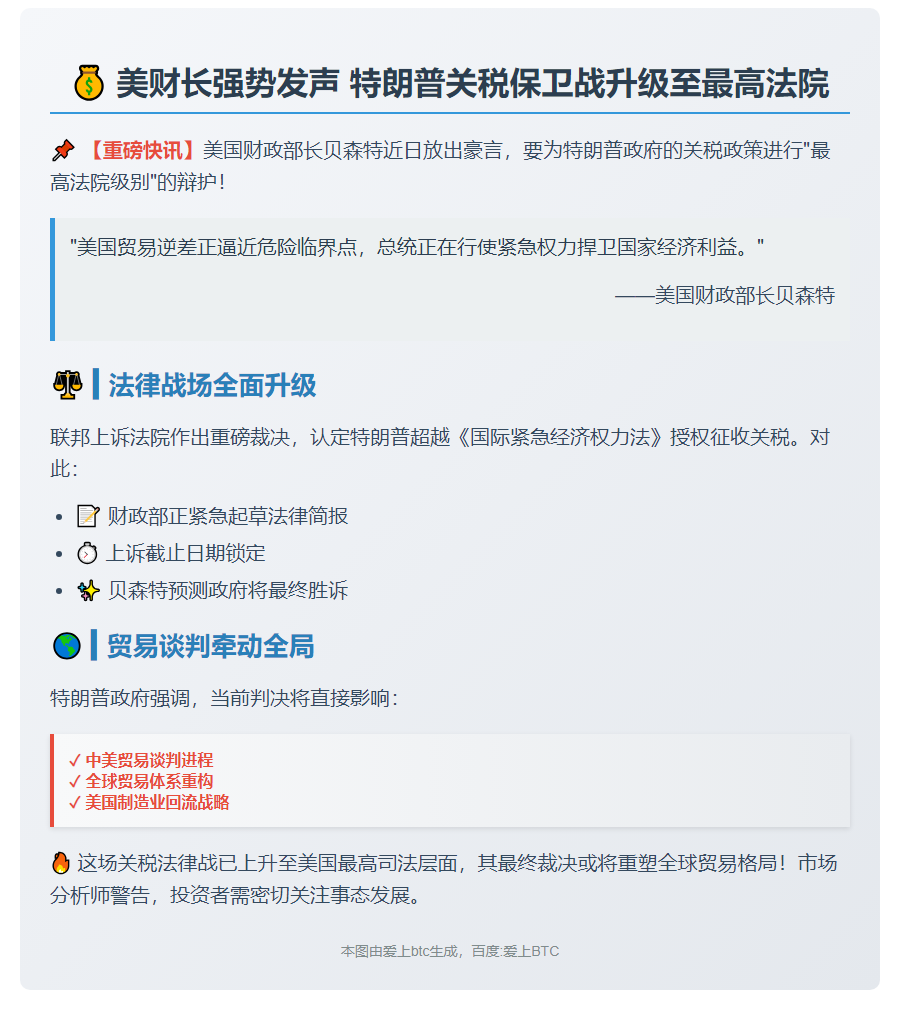 美财长为特朗普关税辩护