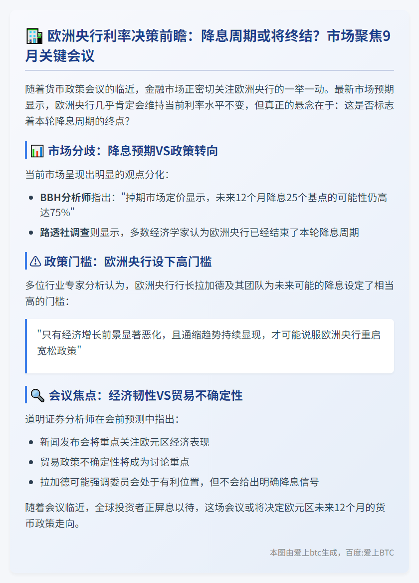 欧洲央行不降息成共识 宽松周期或终结