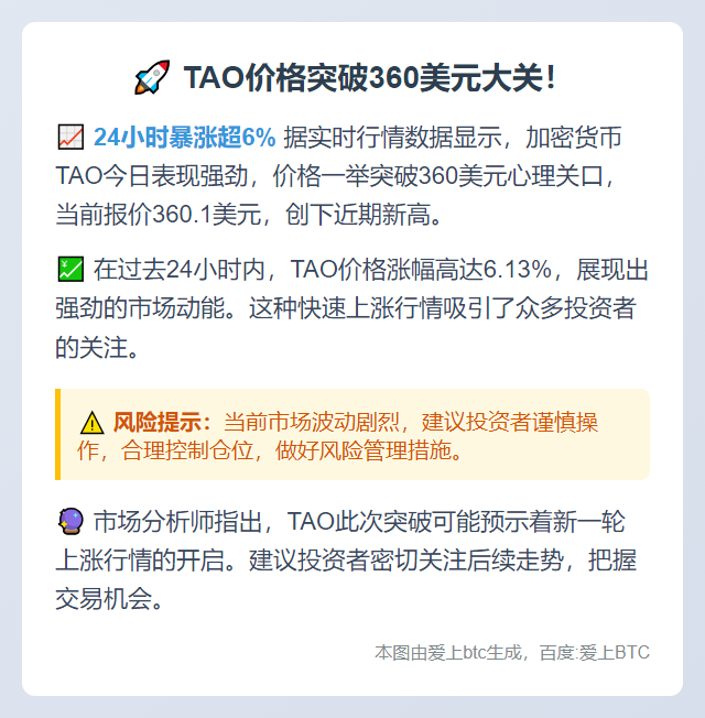TAO突破360美元