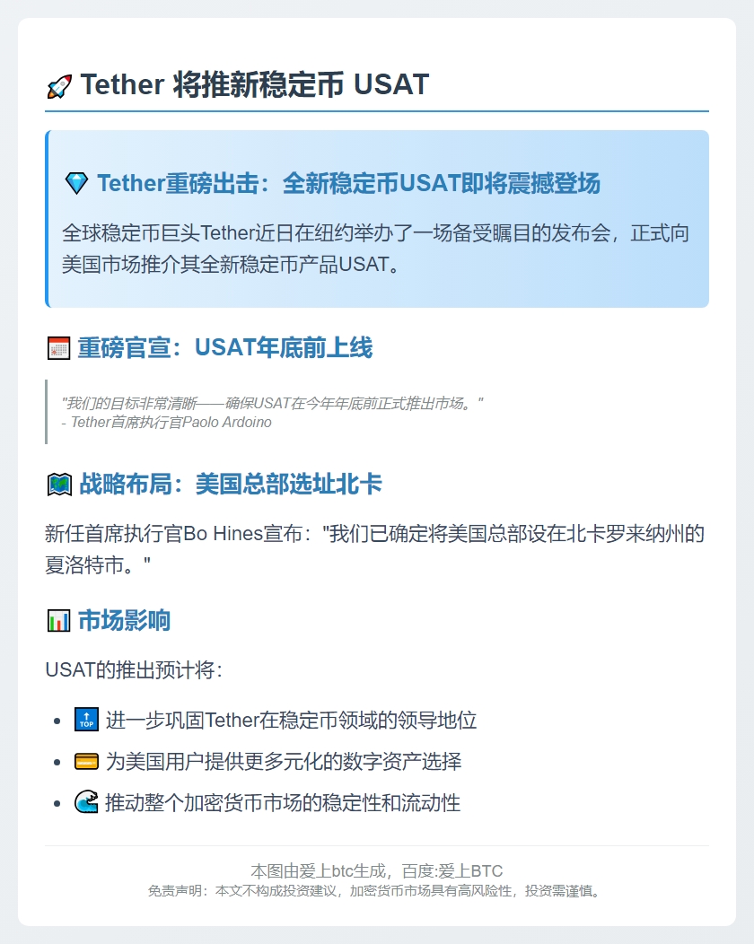 Tether 将推新稳定币 USAT