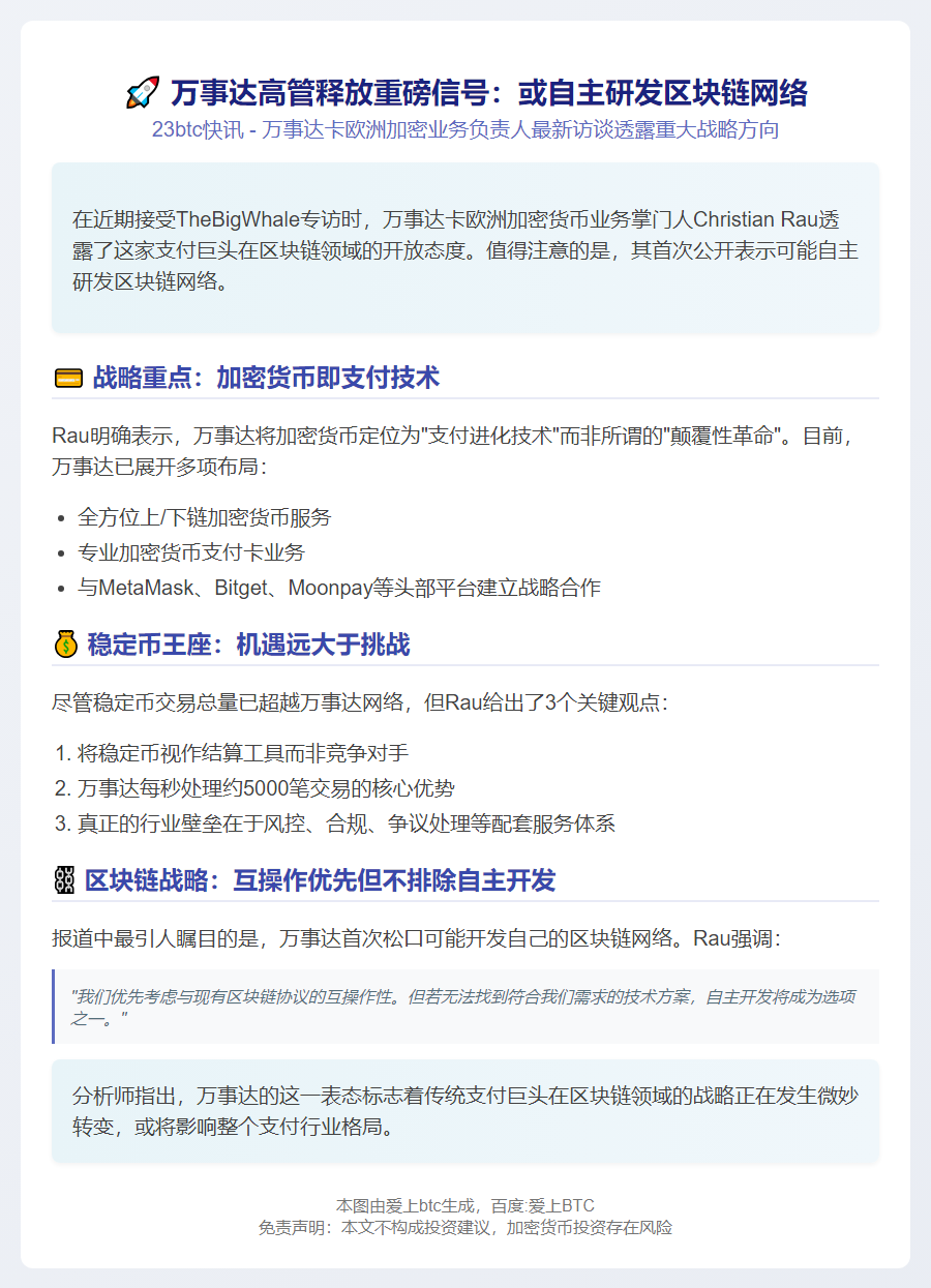 Mastercard或推自有区块链