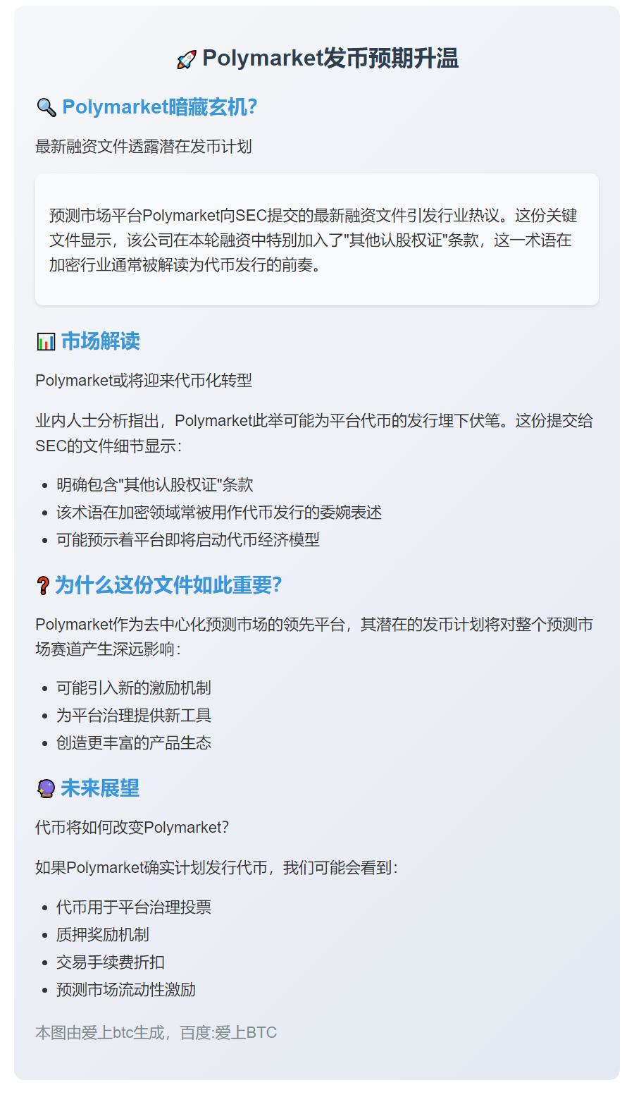 Polymarket发币预期升温